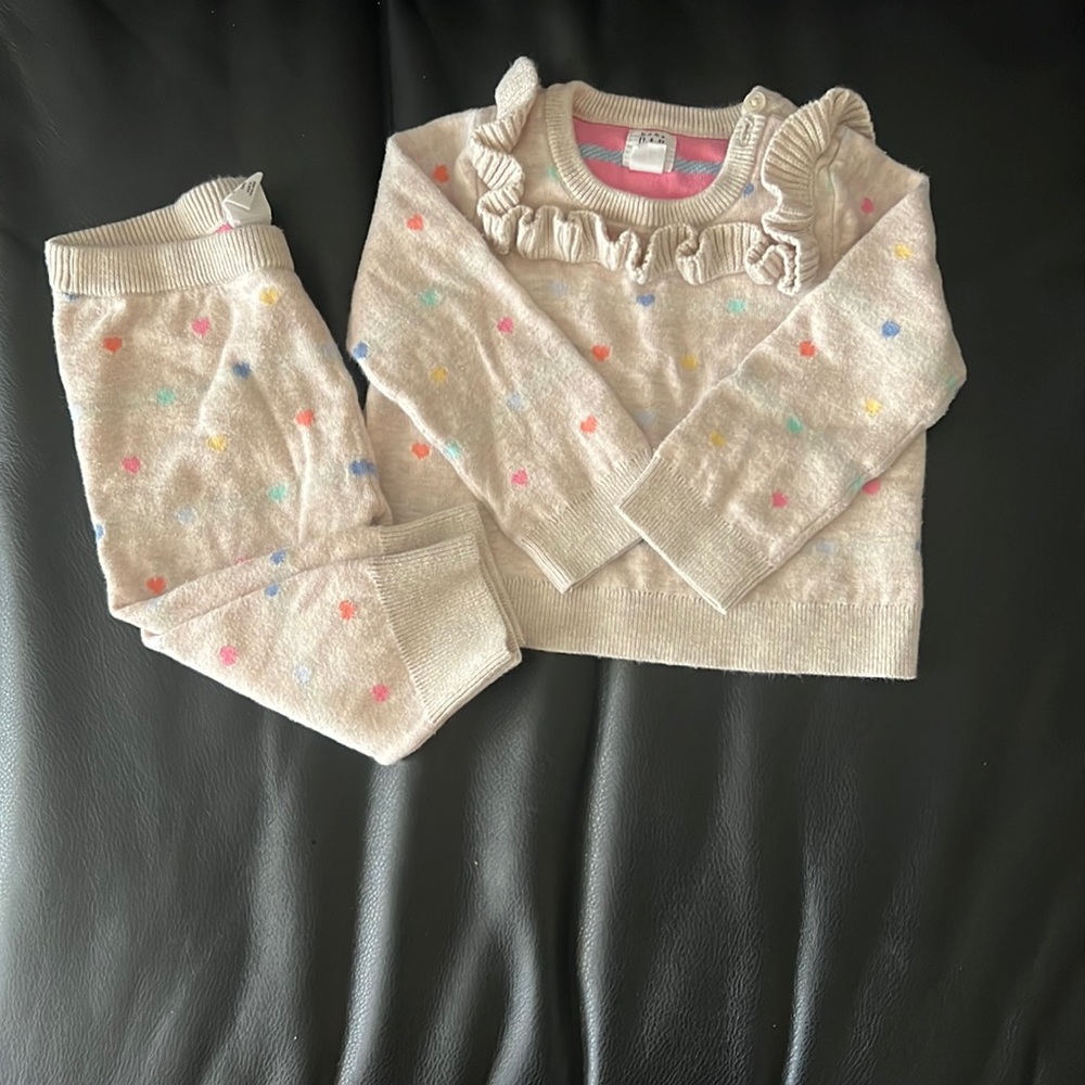 Two piece set for the winter for girls